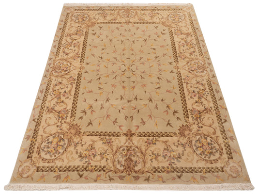 Artalya Ivory Beige 7.9x9.8 Hand Knotted Rug