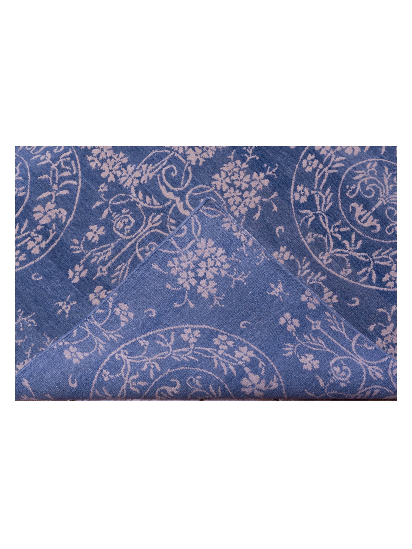 Tamara Gray Blue 9x12 Hand Knotted Rug