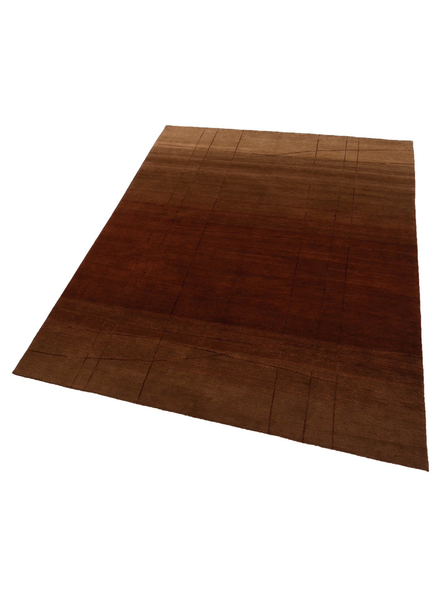 Tamara Brown Brown 9x12 Hand Knotted Rug