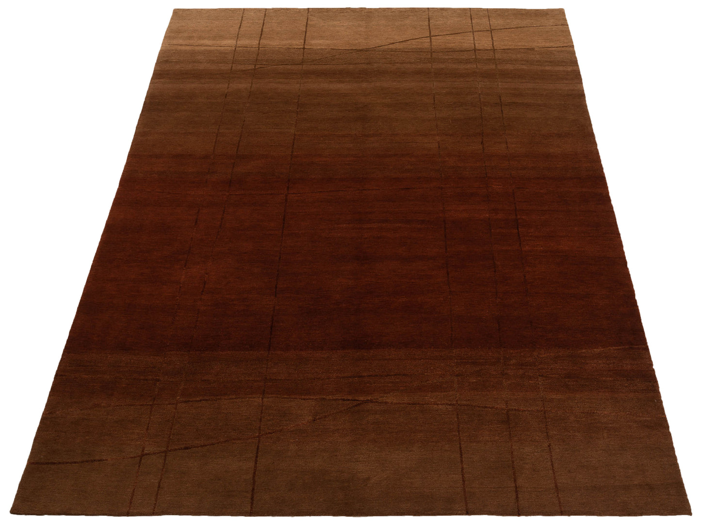 Tamara Brown Brown 9x12 Hand Knotted Rug