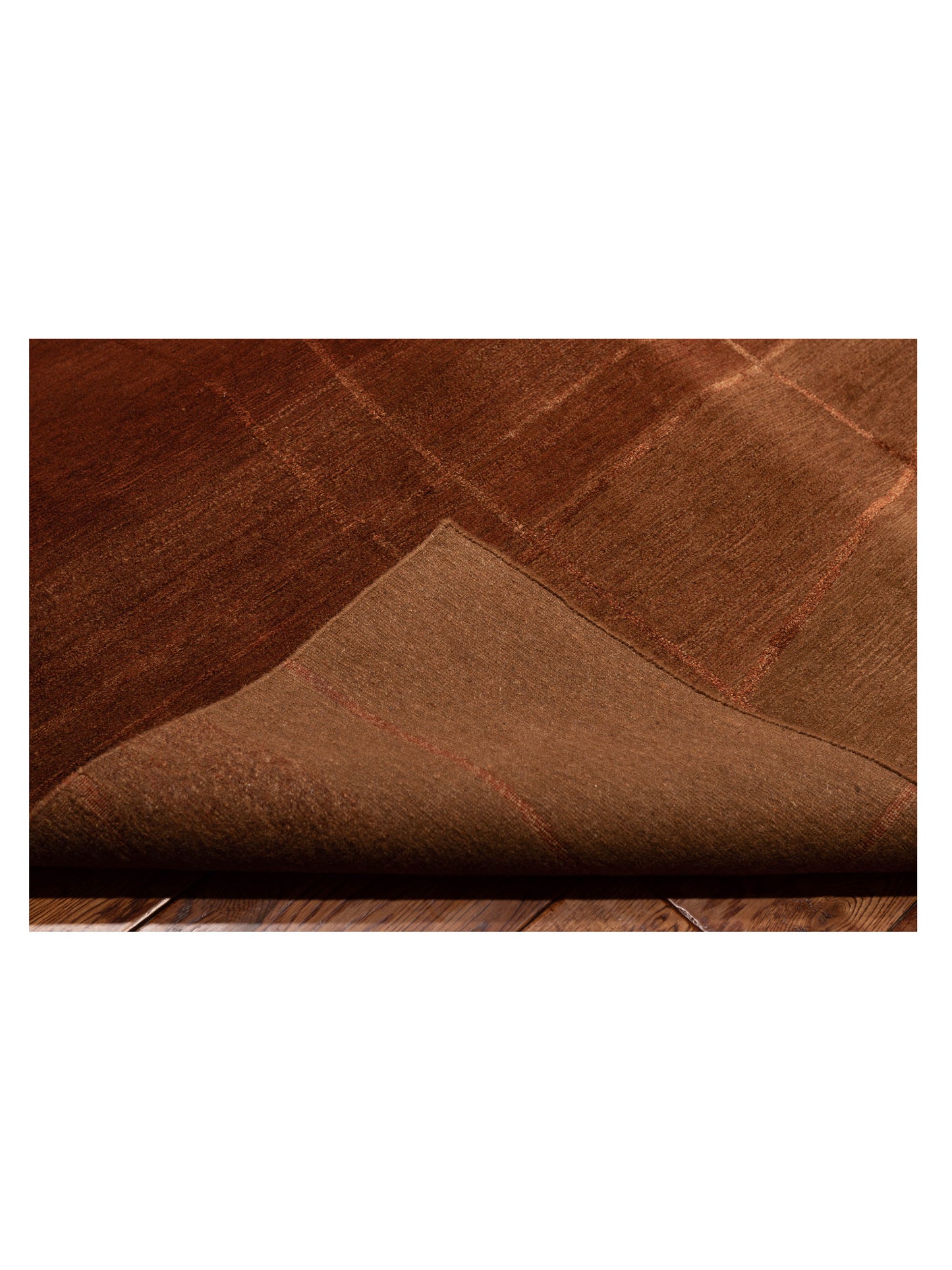 Tamara Brown Brown 9x12 Hand Knotted Rug