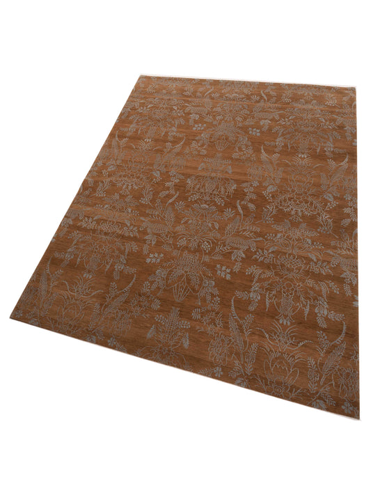 Tamara Copper Copper 9x12 Hand Knotted Rug
