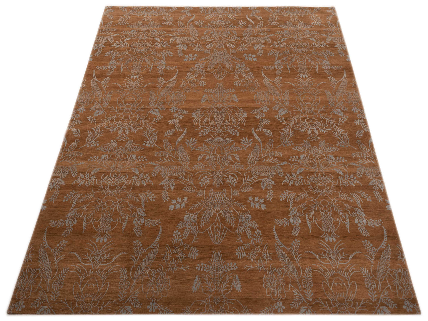Tamara Copper Copper 9x12 Hand Knotted Rug