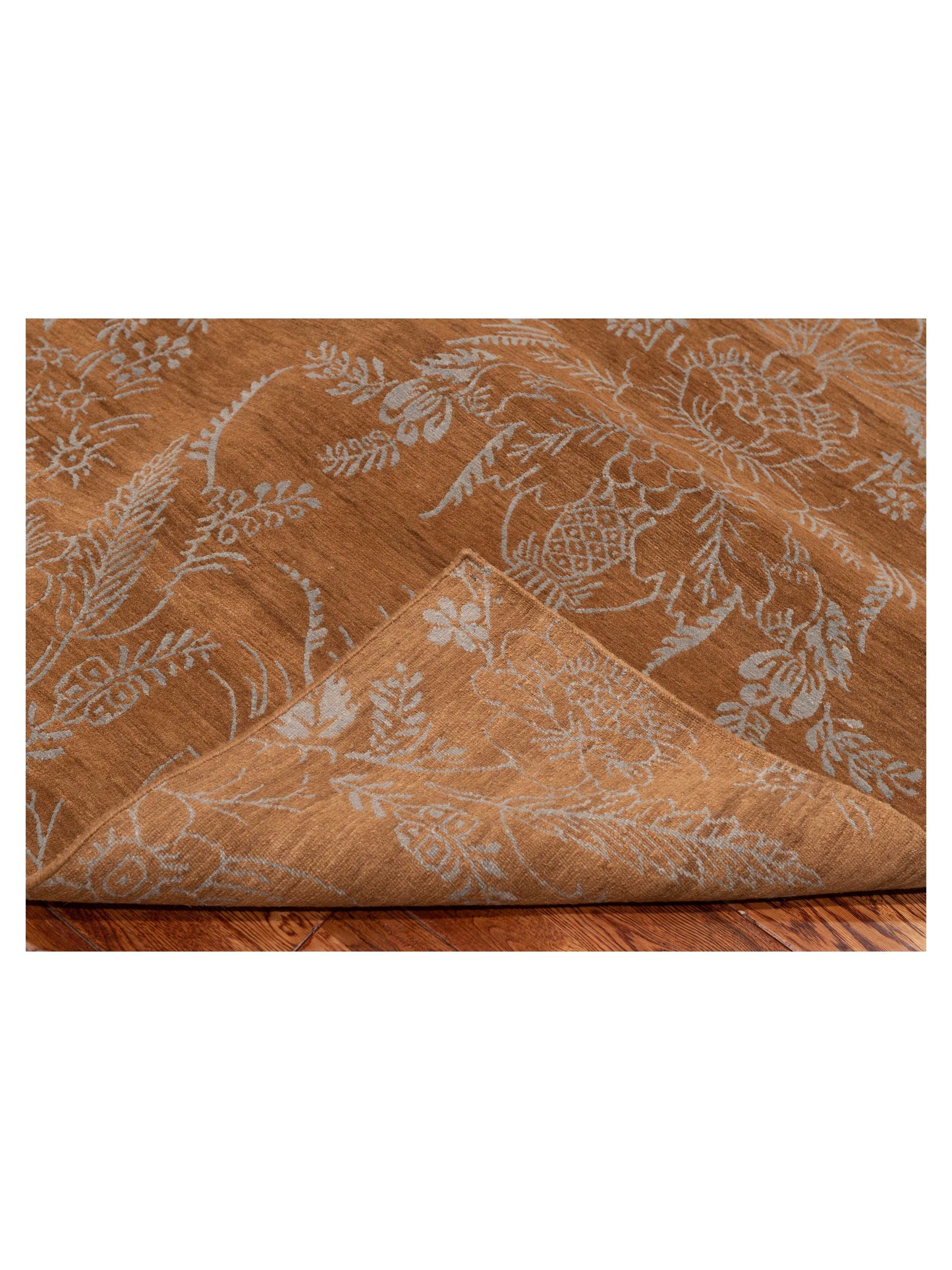 Tamara Copper Copper 9x12 Hand Knotted Rug