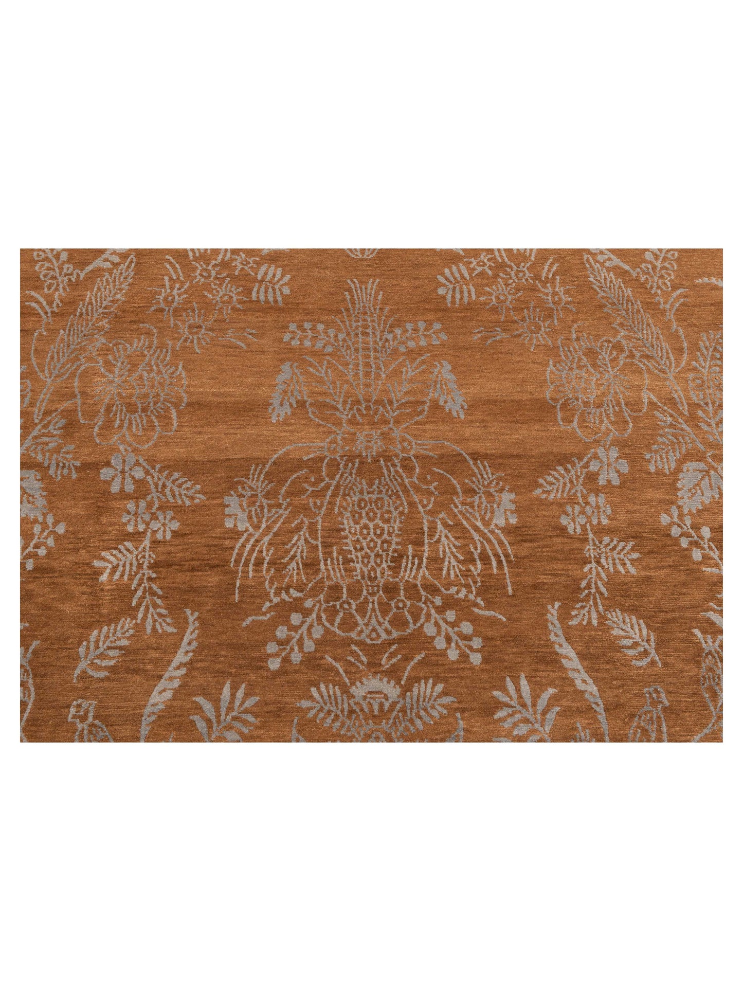 Tamara Copper Copper 9x12 Hand Knotted Rug