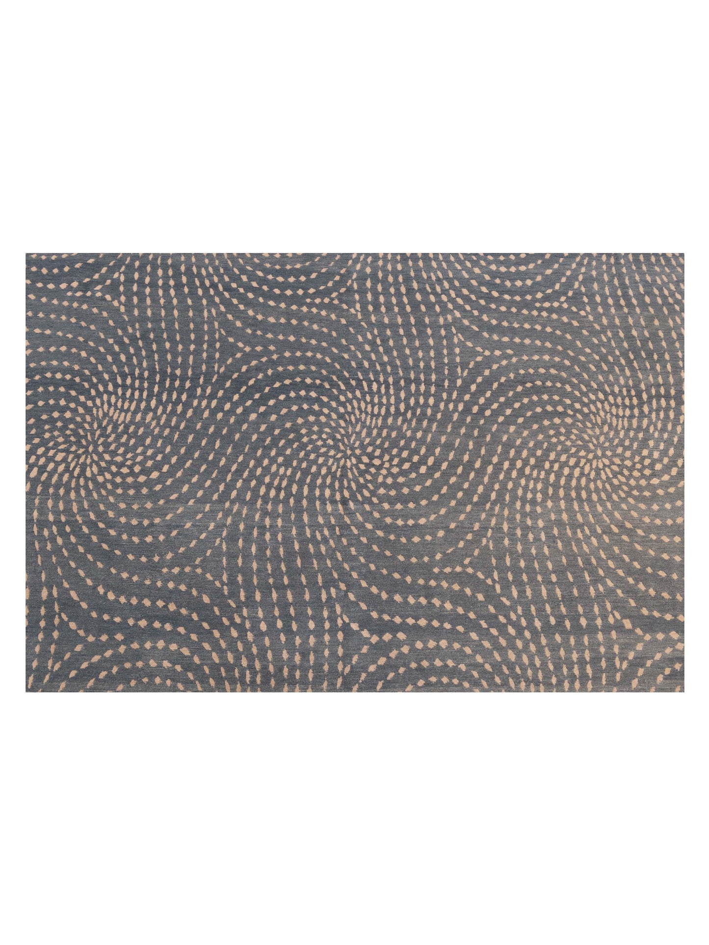 Tamara Blue Gray Blue Gray 9x12 Hand Knotted Rug