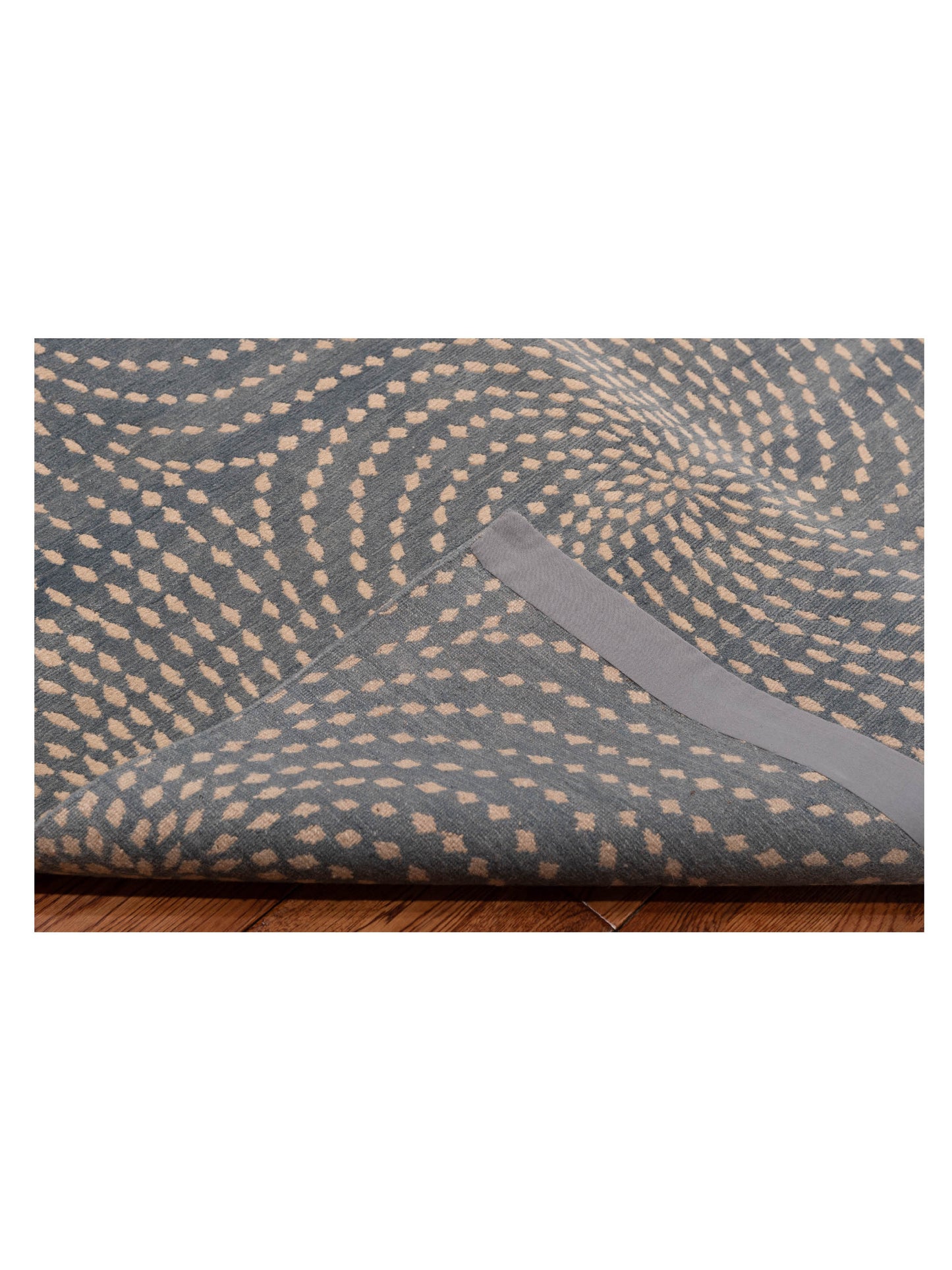 Tamara Blue Gray Blue Gray 9x12 Hand Knotted Rug