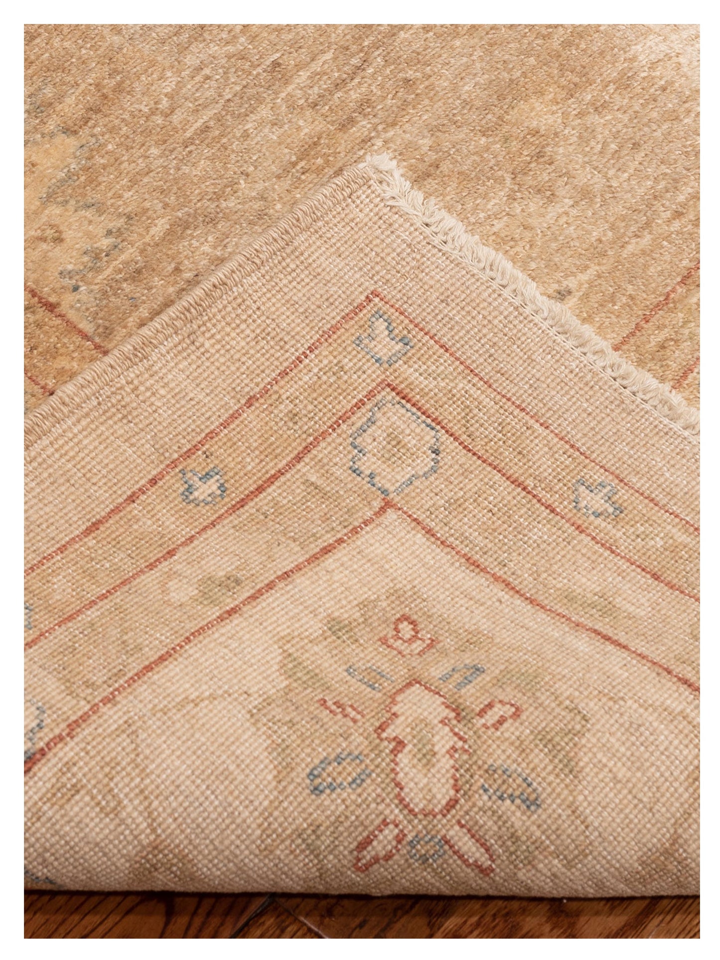 Sabira Gold Beige 8.1x9.7 Hand Knotted Rug