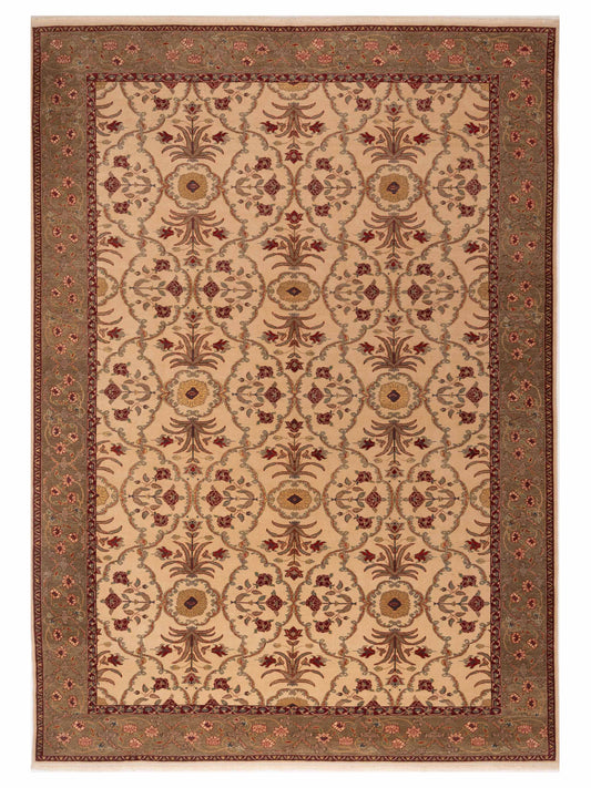Pasha Antique Loom  Ivory Green Transitional