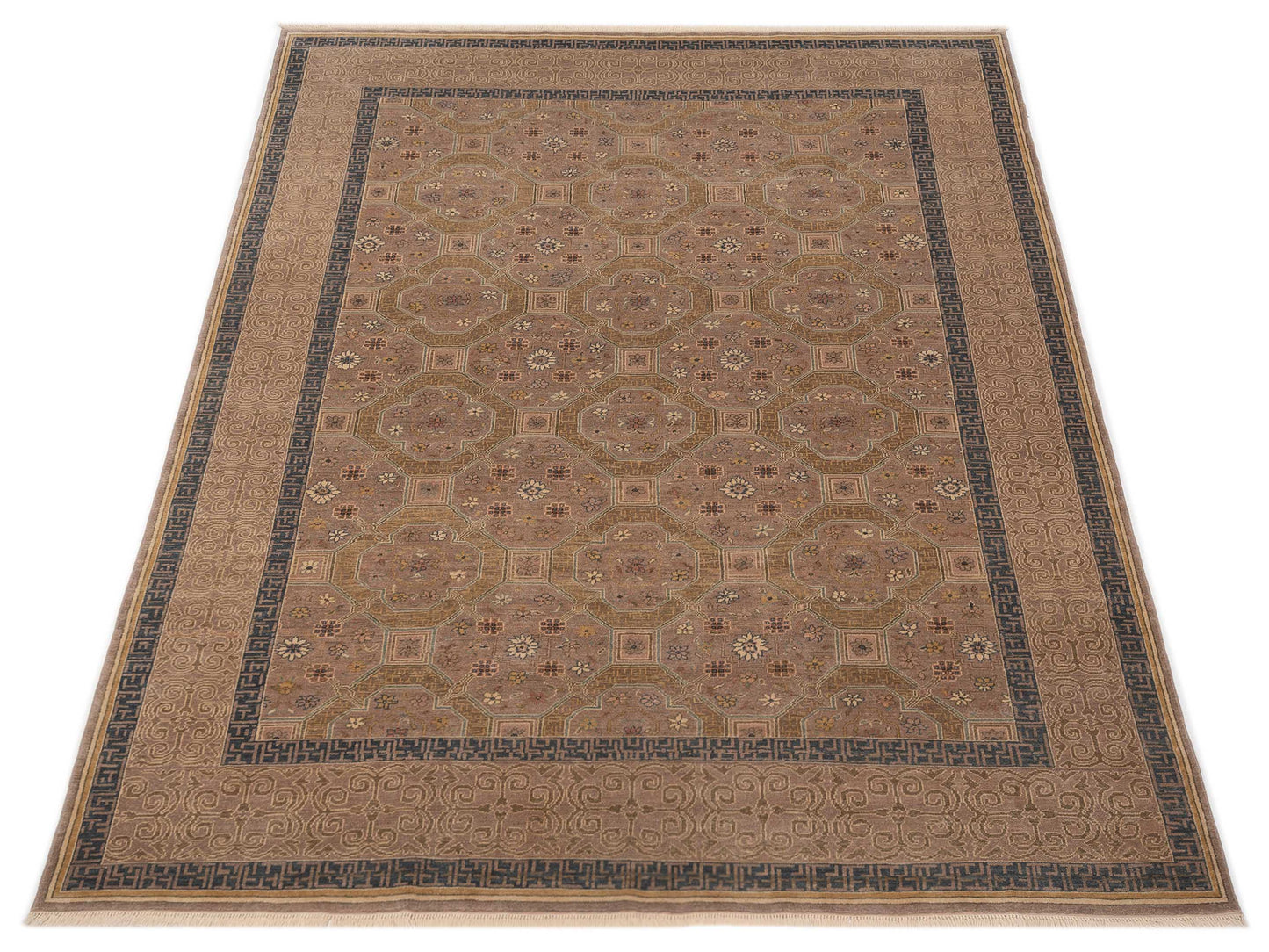 Antiqua Loom Light Brown Light Brown 9.3x12.1 Hand Knotted Rug