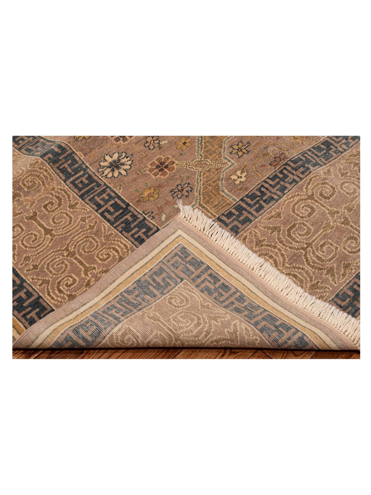 Antiqua Loom Light Brown Light Brown 9.3x12.1 Hand Knotted Rug