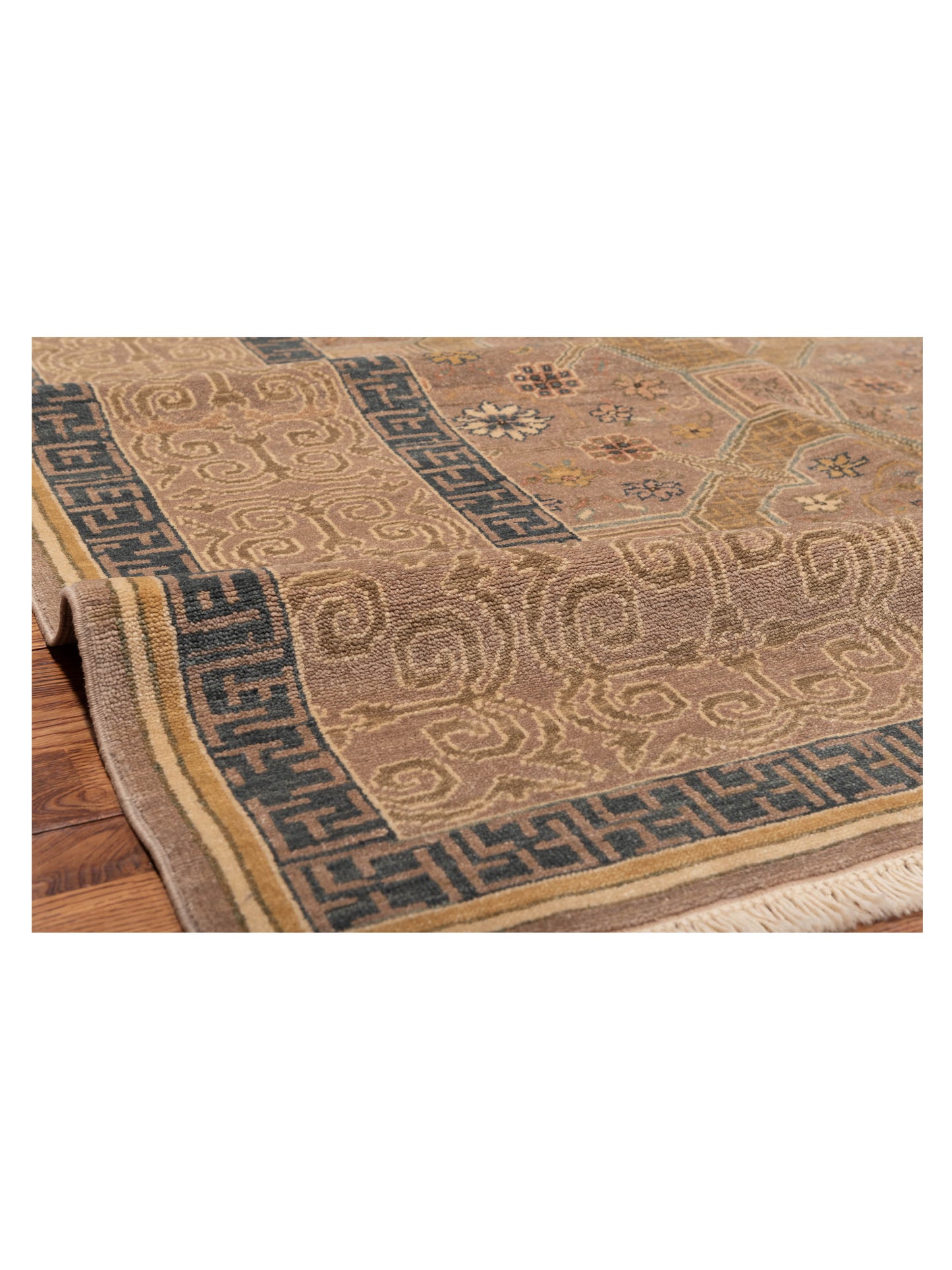 Antiqua Loom Light Brown Light Brown 9.3x12.1 Hand Knotted Rug