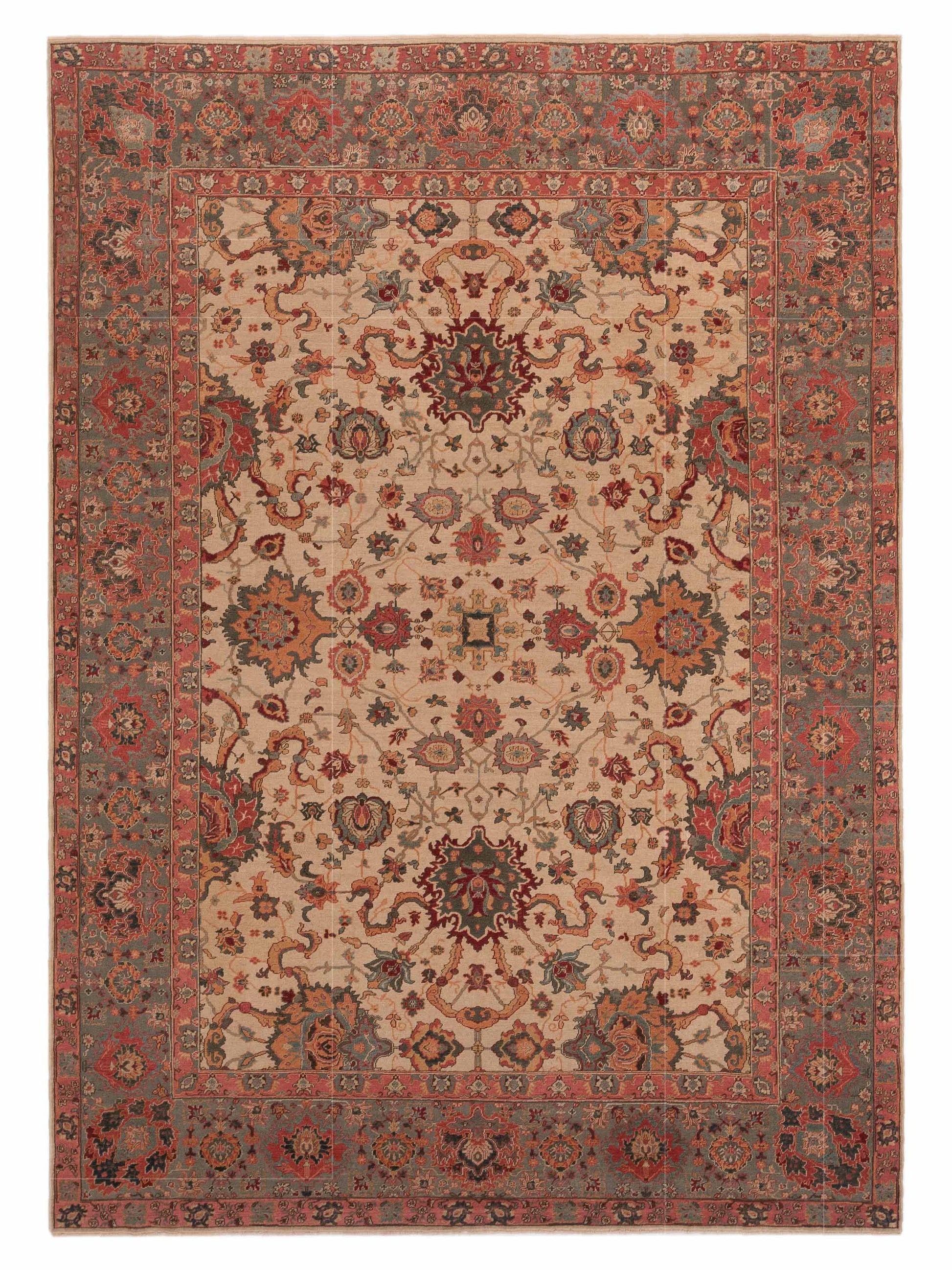 Pasha Antique Loom  Beige Green Traditional