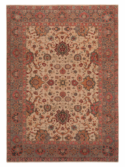 Pasha Antique Loom  Beige Green Traditional