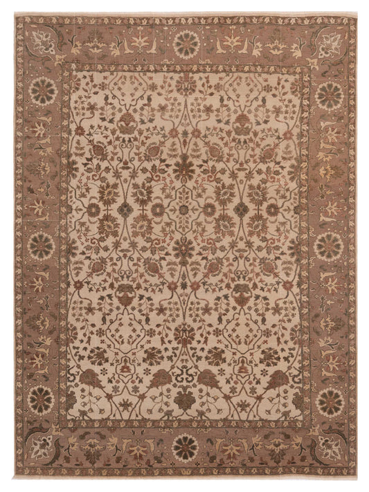 Pasha Antique Loom  Ivory Brown Traditional