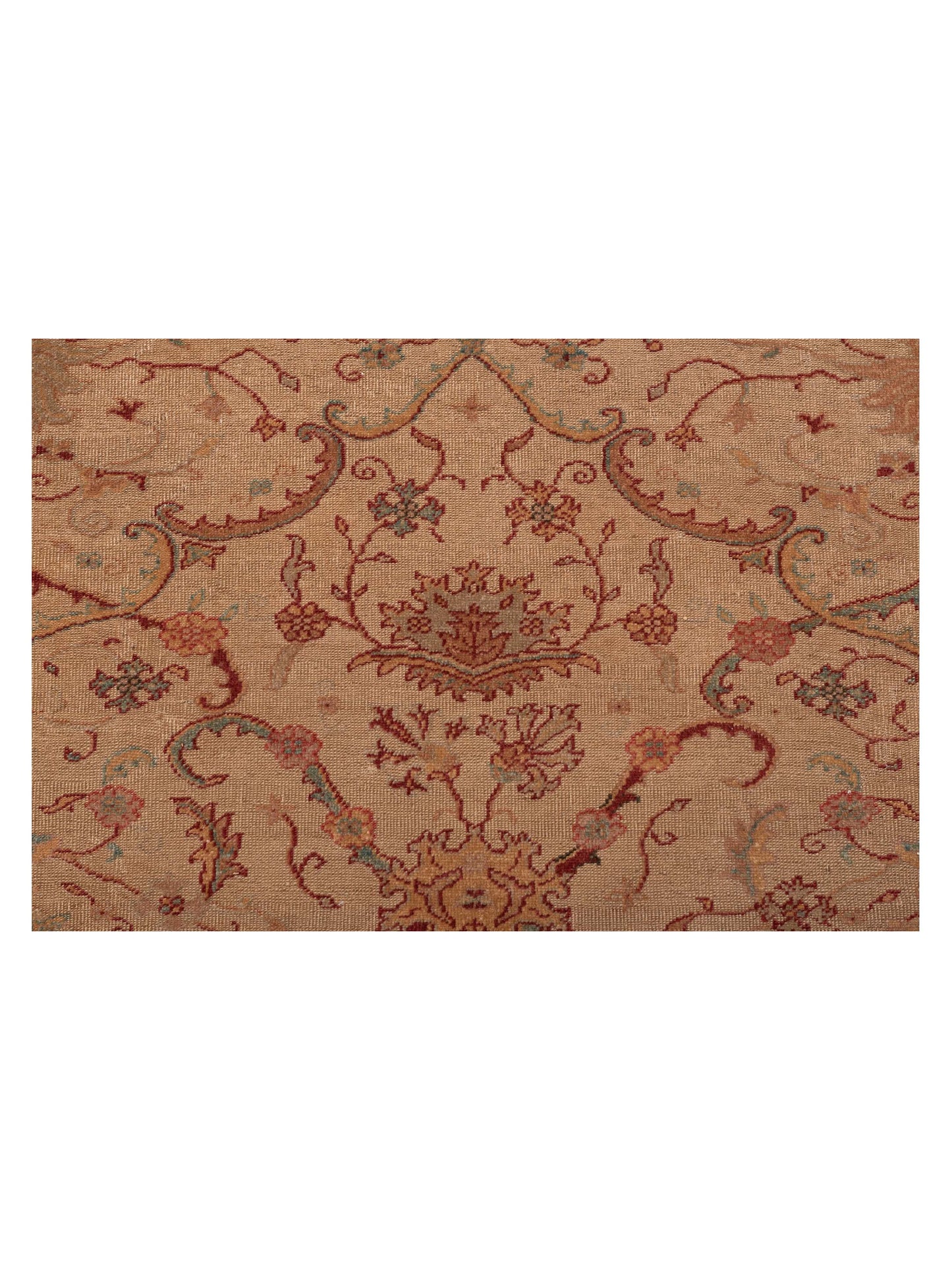 Antiqua Loom Beige Red 9.5x12.5 Hand Knotted Rug