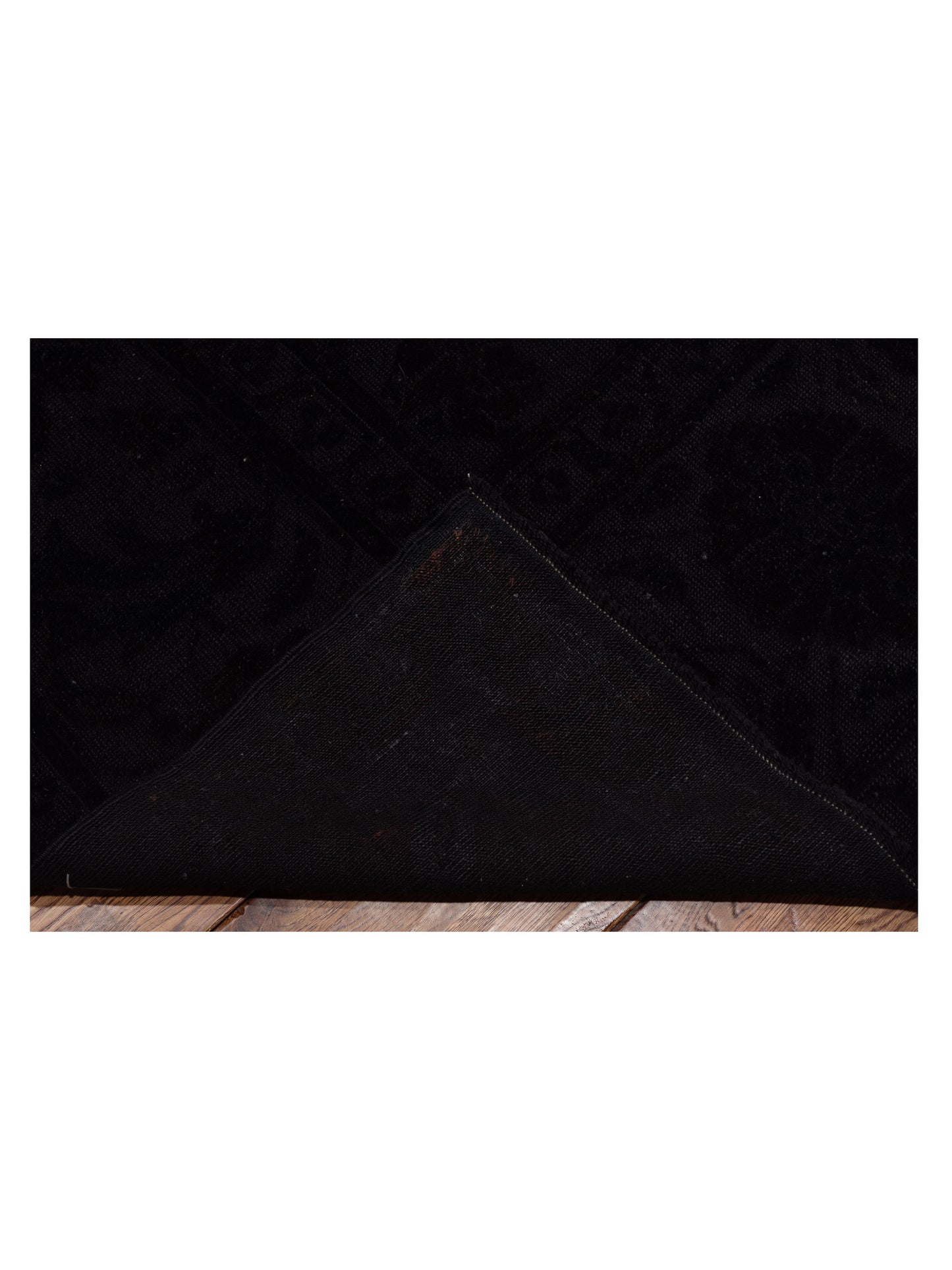 Vintage Black 9.3x12.3 Hand Knotted Rug