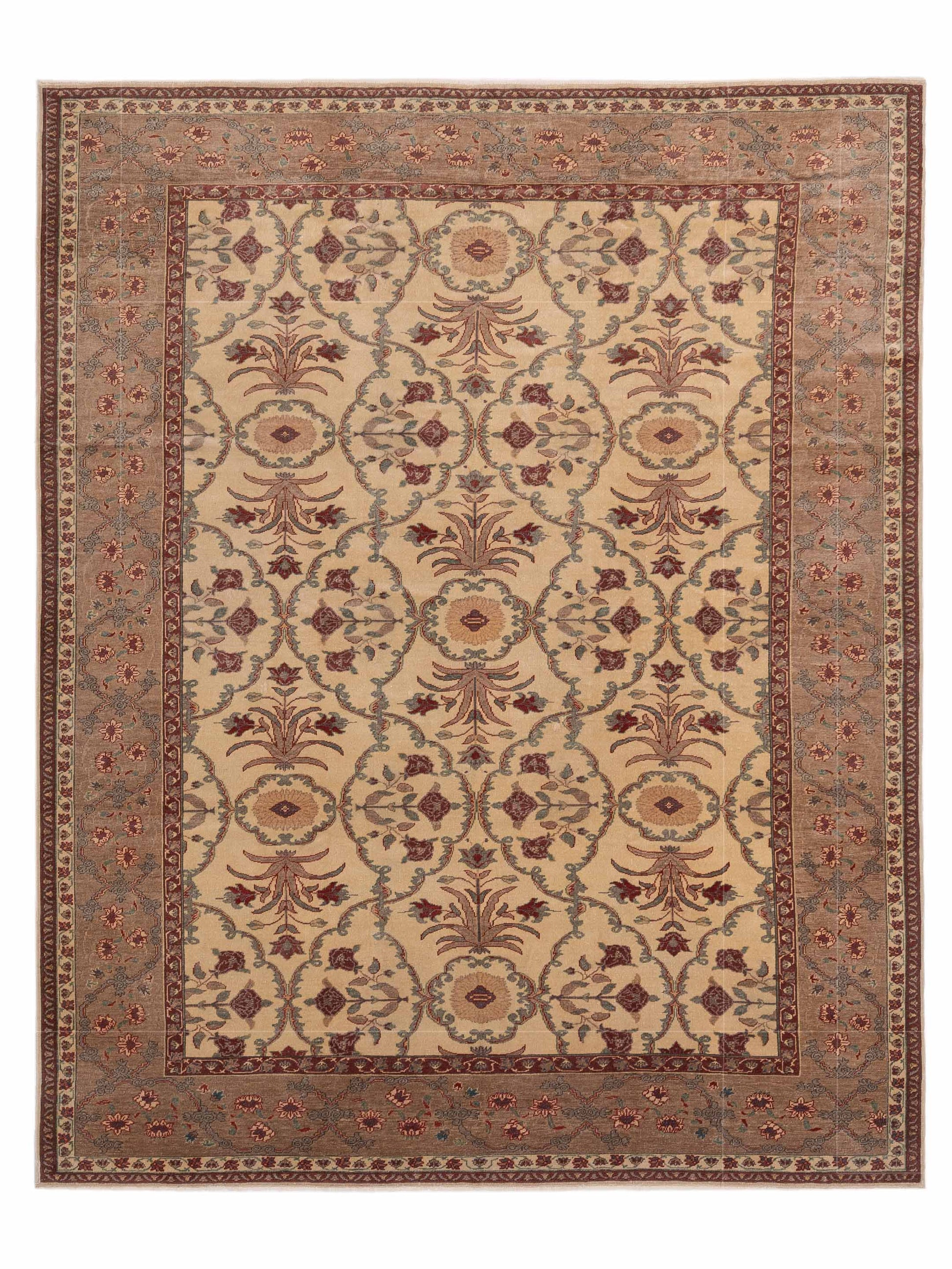 Pasha Antique Loom  Ivory Brown Traditional