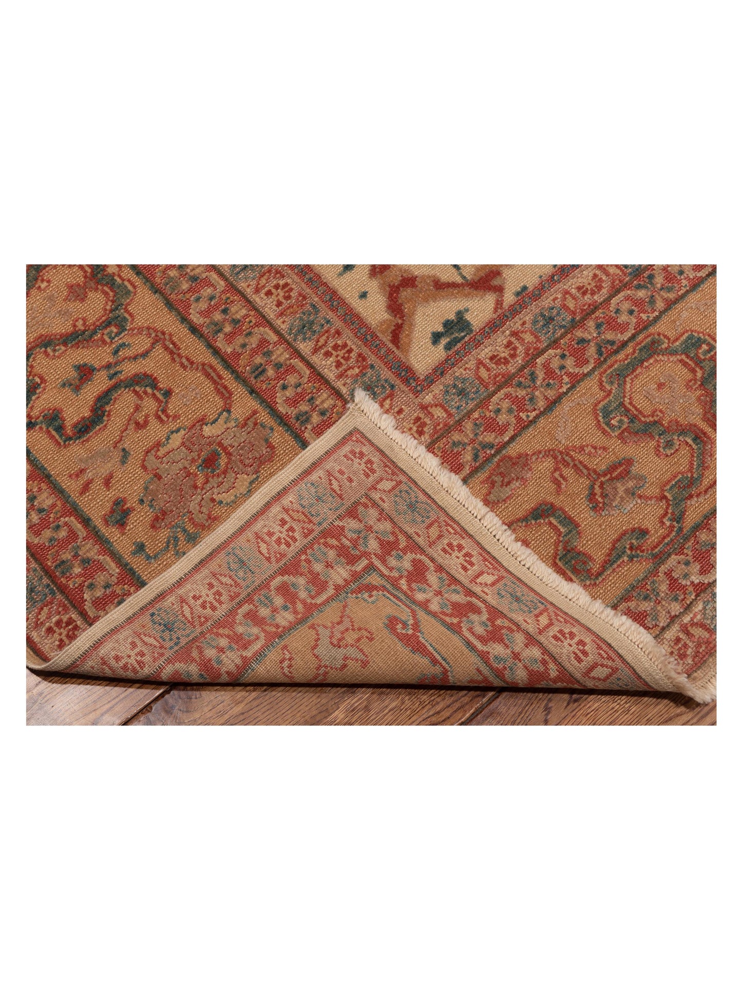 Antiqua Loom Beige Gold 8.2x9.11 Hand Knotted Rug