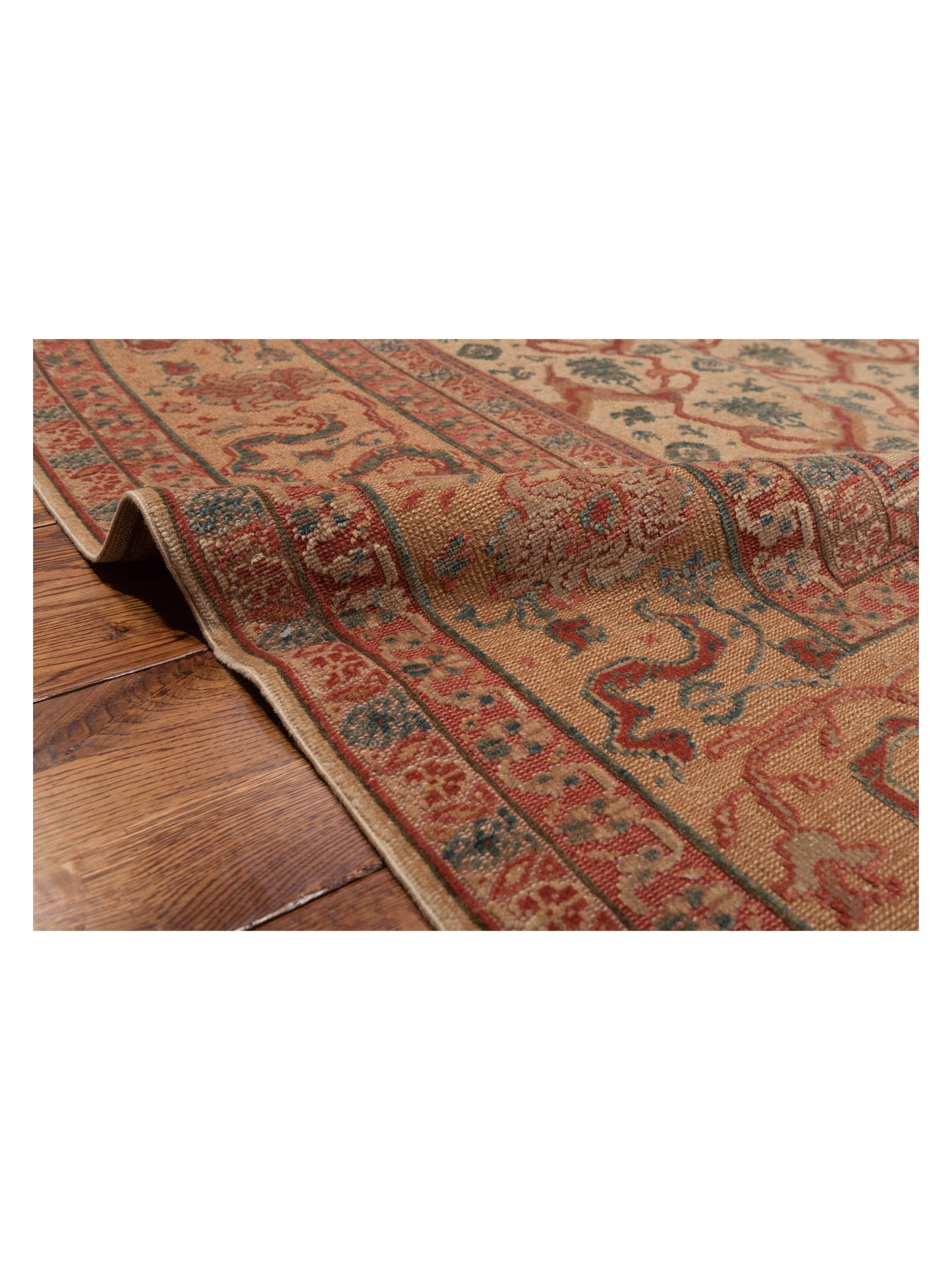 Antiqua Loom Beige Gold 8.2x9.11 Hand Knotted Rug