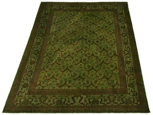 Vintage Green 8.5x10 Hand Knotted Rug