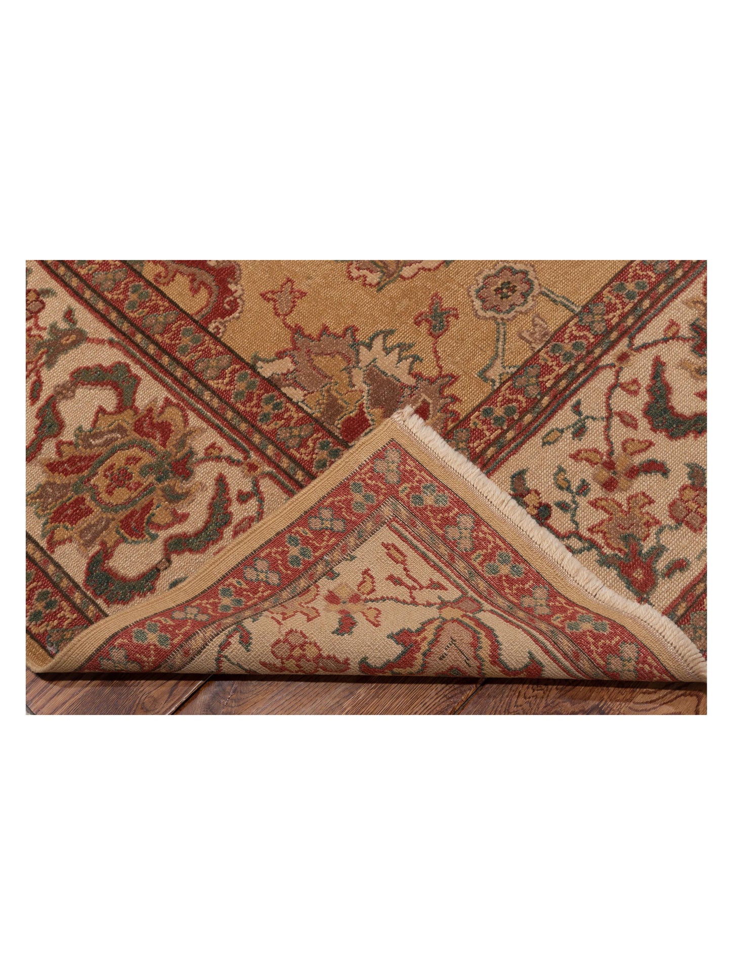 Antiqua Loom Gold Ivory 8.1x10.3 Hand Knotted Rug