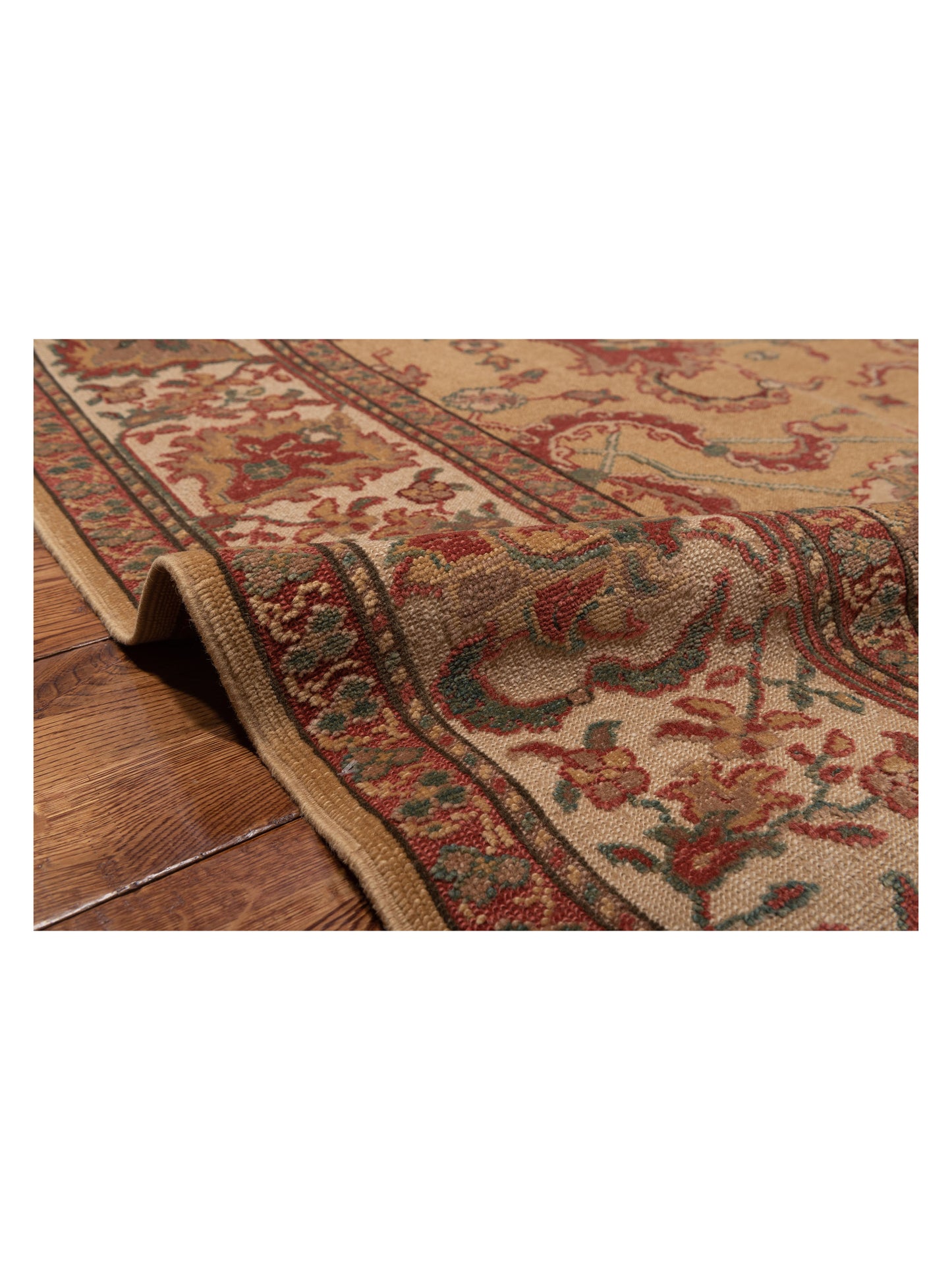 Antiqua Loom Gold Ivory 8.1x10.3 Hand Knotted Rug