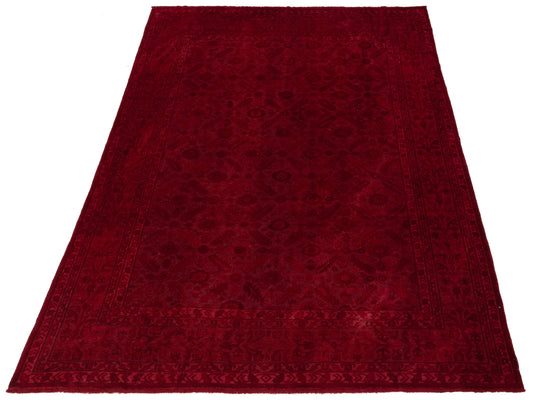 Vintage Red 8.4x10.8 Hand Knotted Rug