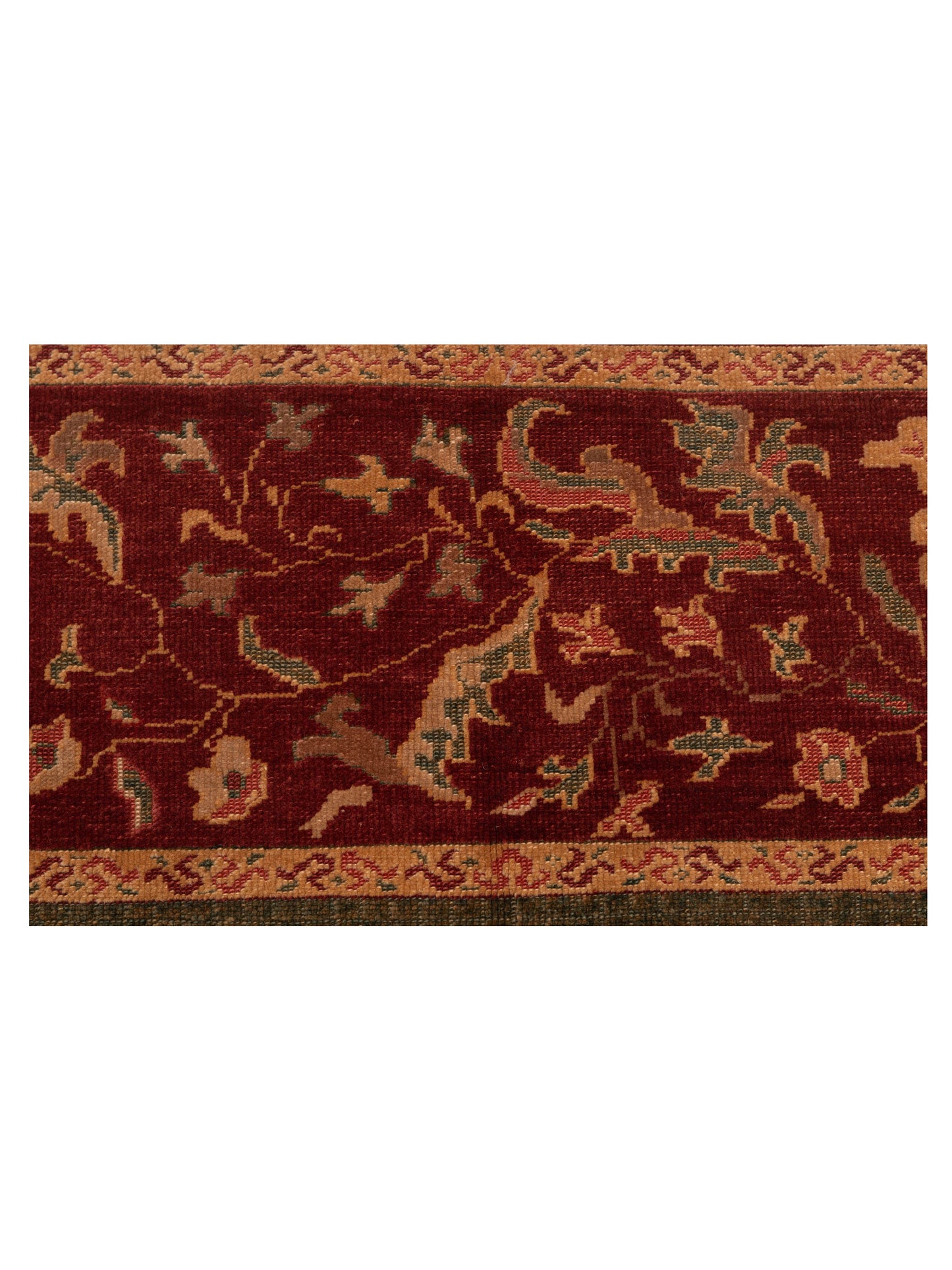 Antiqua Loom Green Red 6.9x9.8 Hand Knotted Rug