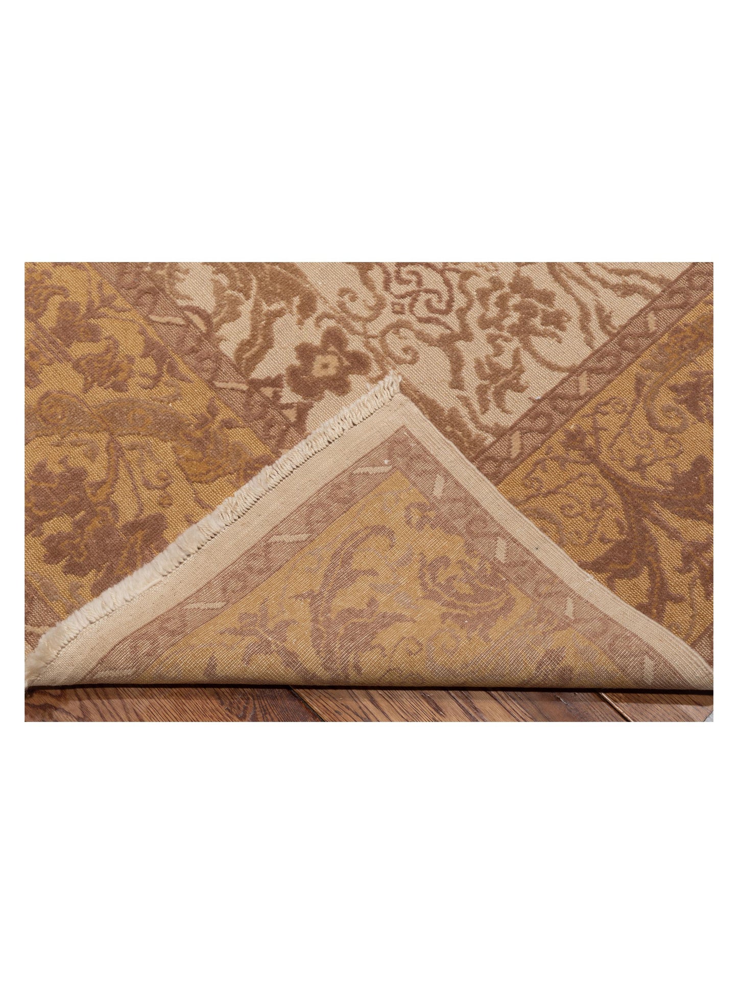 Antiqua Loom Ivory Gold 8.1x10.3 Hand Knotted Rug