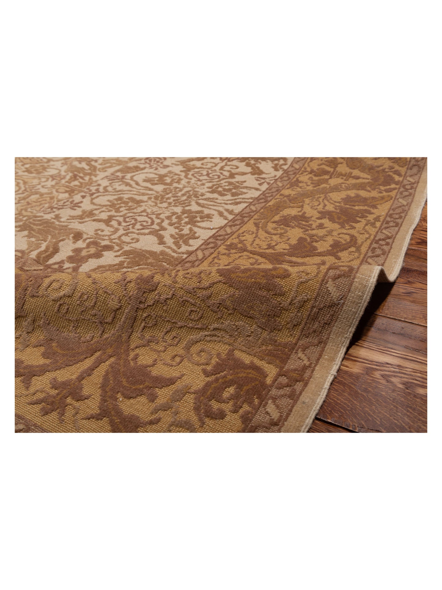 Antiqua Loom Ivory Gold 8.1x10.3 Hand Knotted Rug