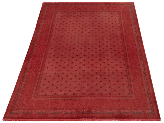 Vintage Red 8.2x10.2 Hand Knotted Rug