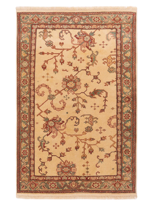 Pasha Antique Loom  Ivory Green Traditional