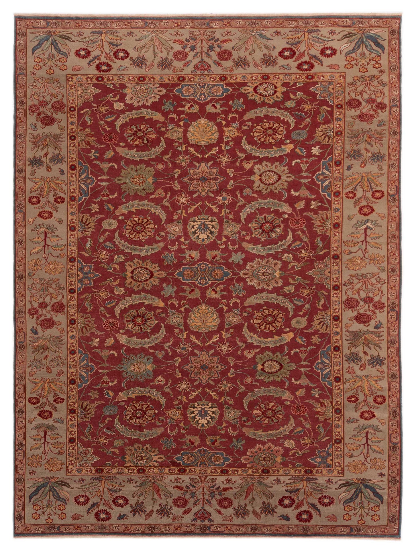 Pasha Antique Loom  Red Cream Traditional