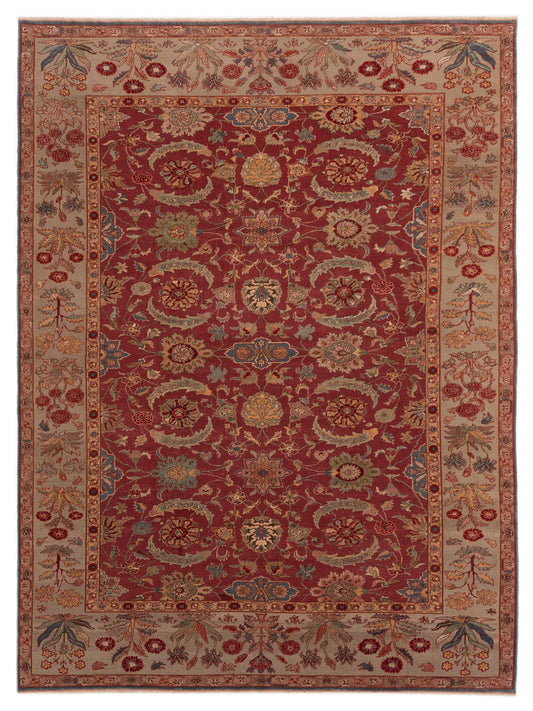 Pasha Antique Loom  Red Cream Traditional