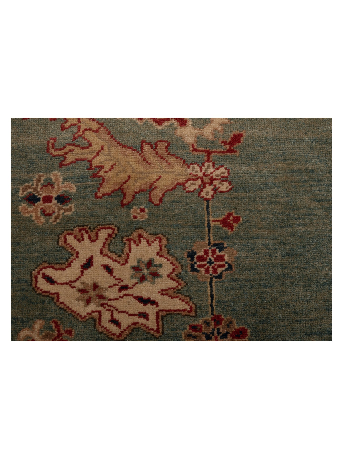 Antiqua Loom Green 6.9x8.5 Hand Knotted Rug