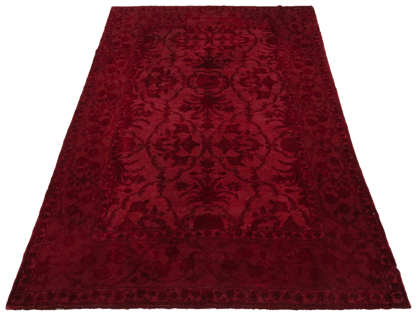 Vintage Red 6.3x9.5 Hand Knotted Rug