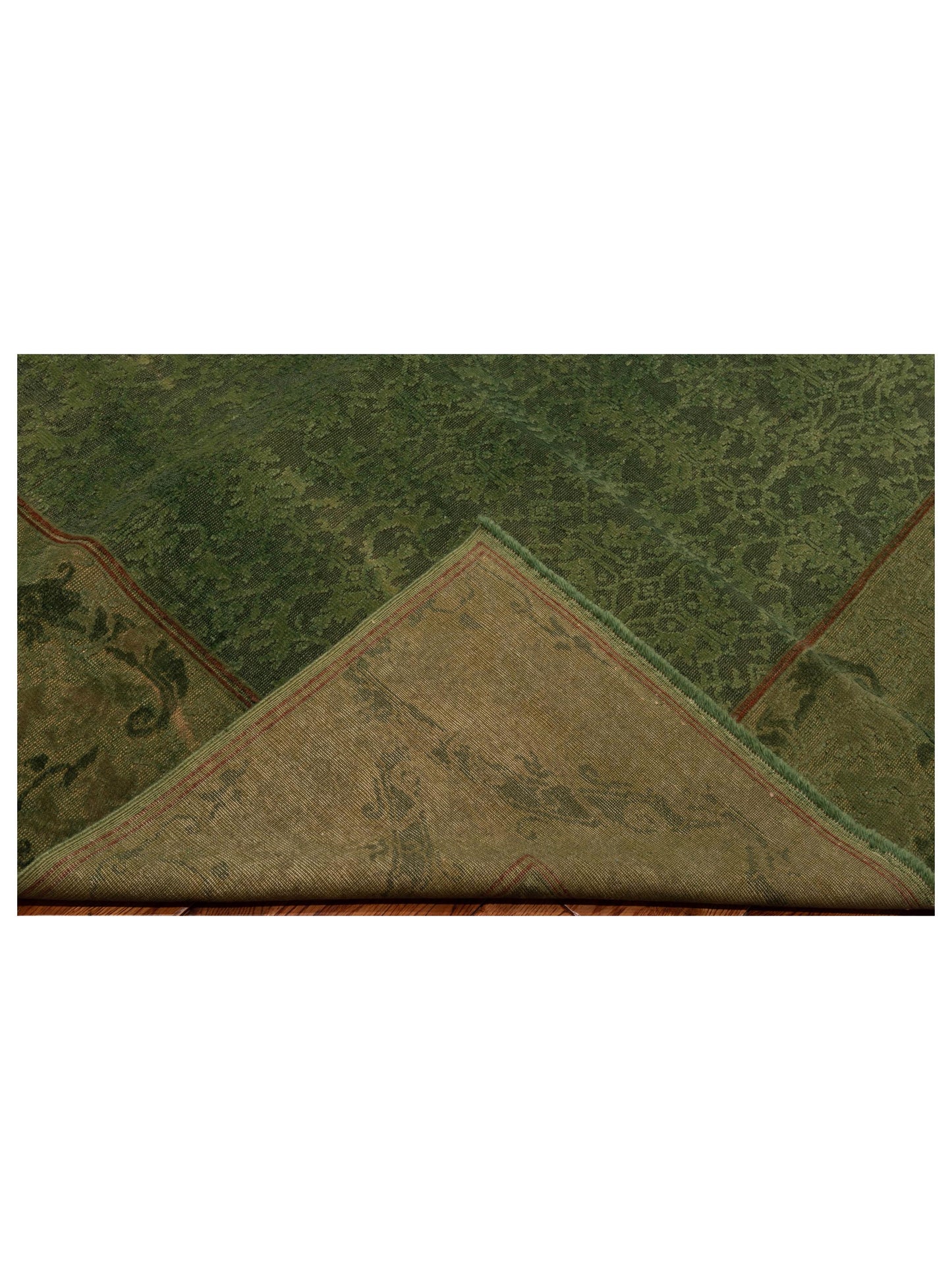 Vintage Green 6.10x8.1 Hand Knotted Rug