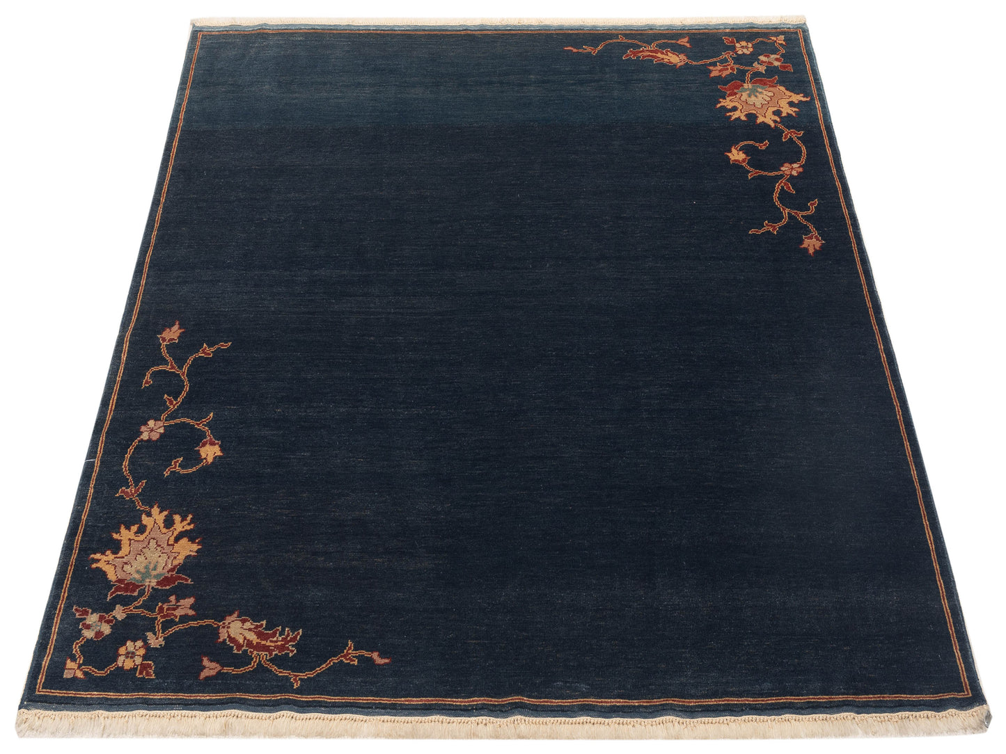 Antiqua Loom Blue 6.6x6.10 Hand Knotted Rug