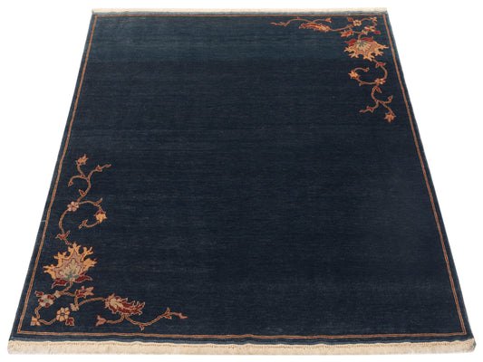 Antiqua Loom Blue 6.6x6.10 Hand Knotted Rug