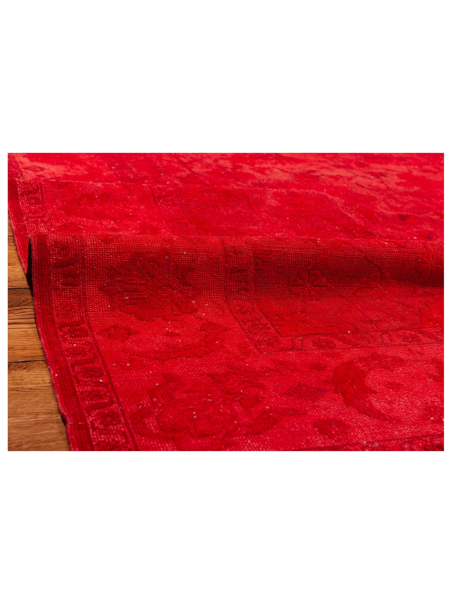 Vintage Red 6x8.9 Hand Knotted Rug
