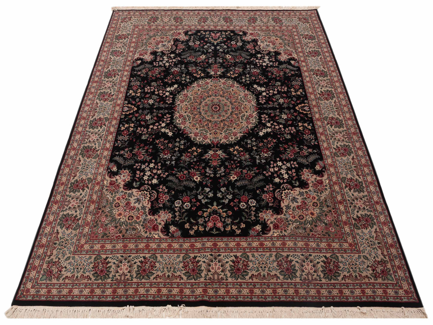 Artalya Green Beige 7.11x9.7 Hand Knotted Rug