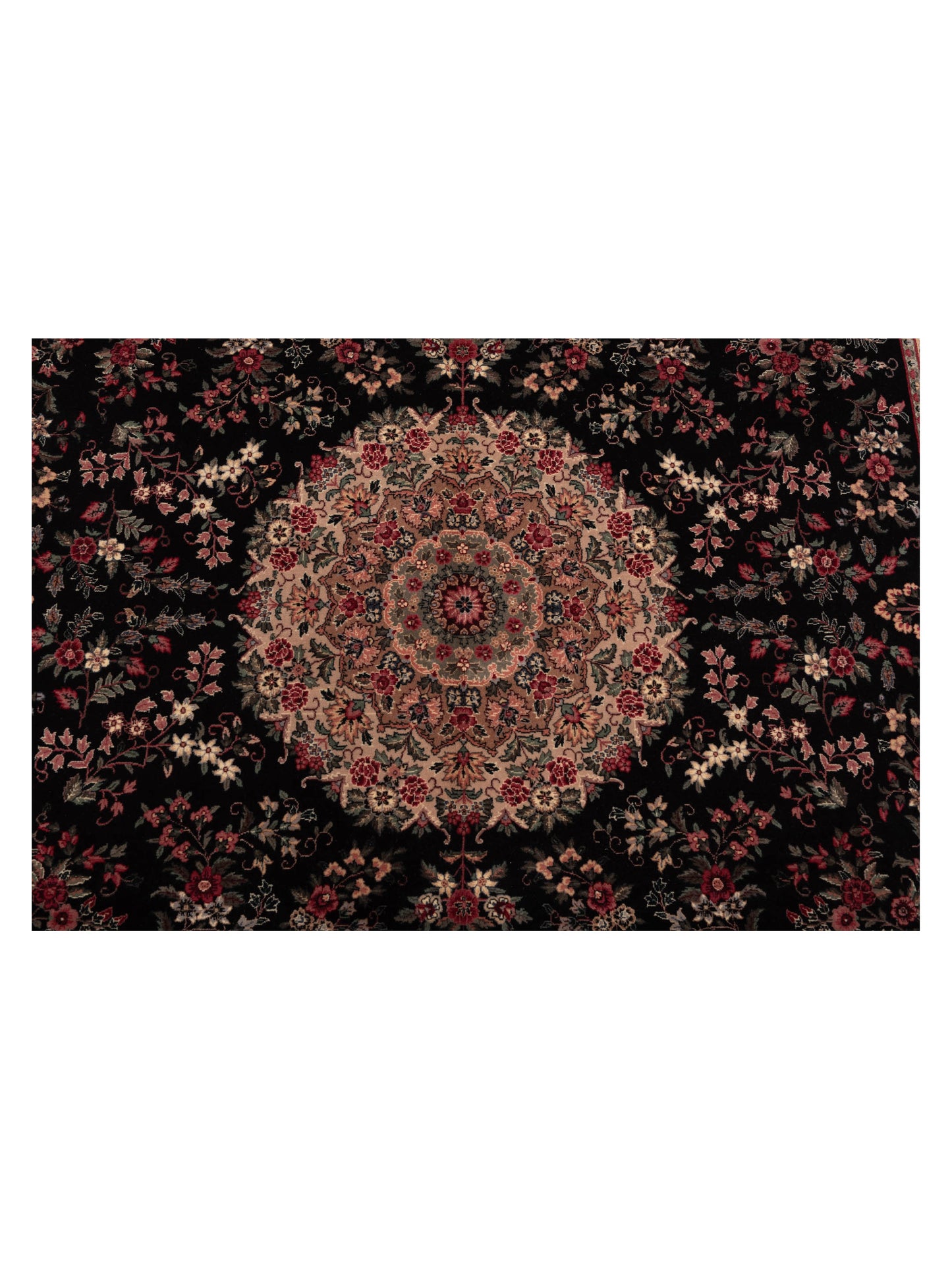 Artalya Black Beige 7.8x10.1 Hand Knotted Rug