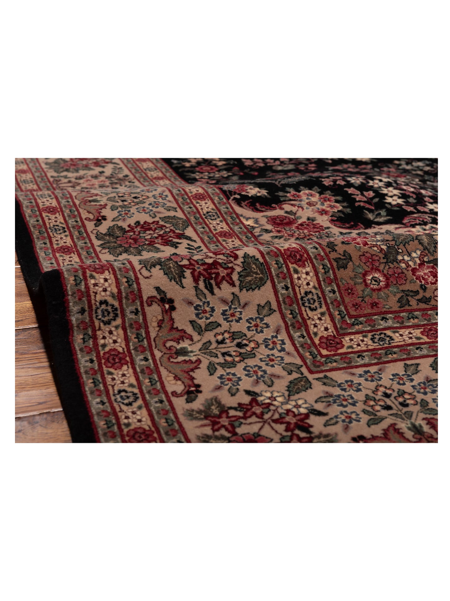 Artalya Black Beige 7.8x10.1 Hand Knotted Rug