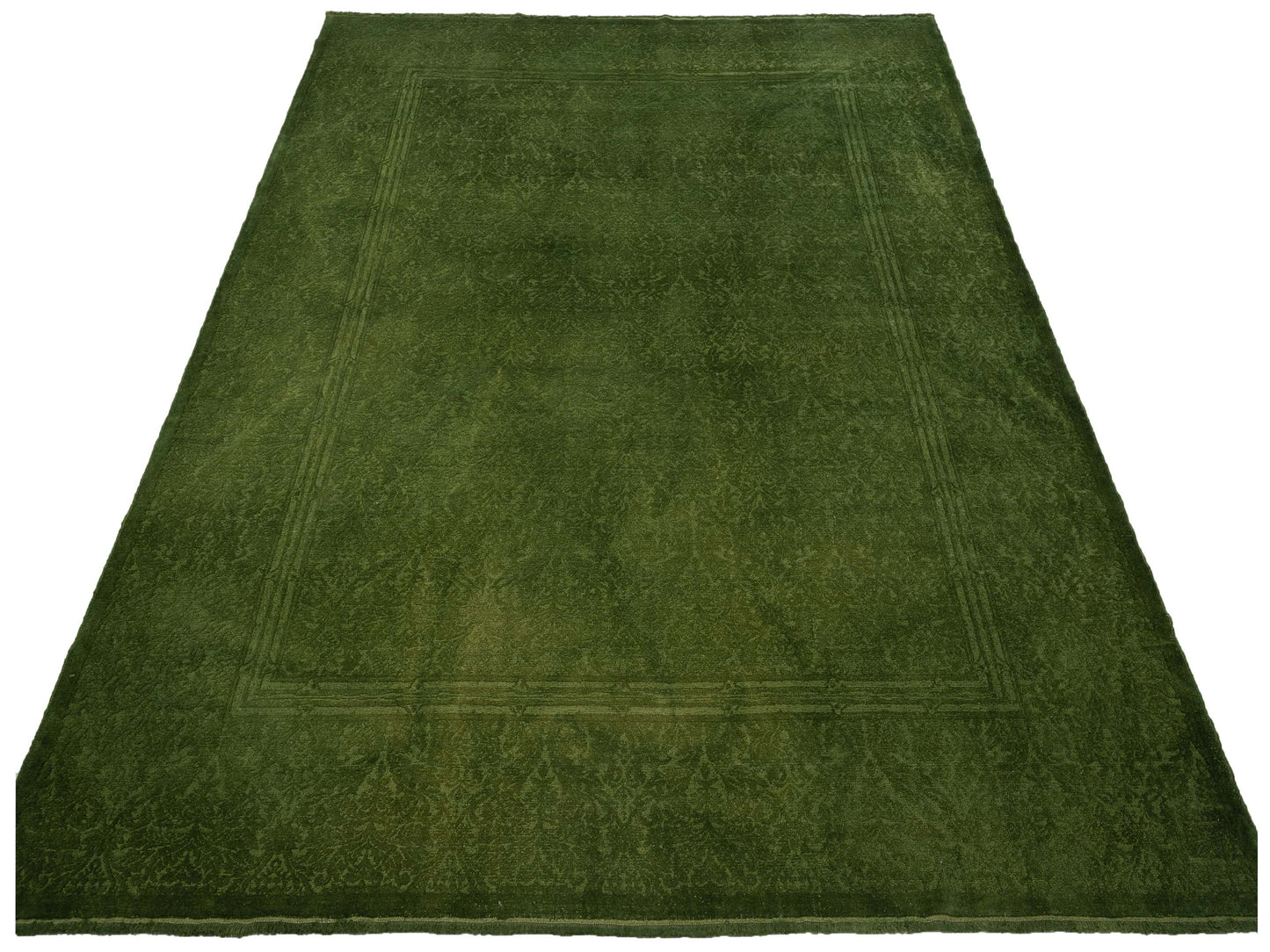 Rechromia Green Green 9.4x11.10 Hand Knotted Rug