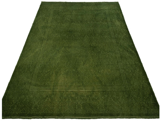 Rechromia Green Green 9.4x11.10 Hand Knotted Rug