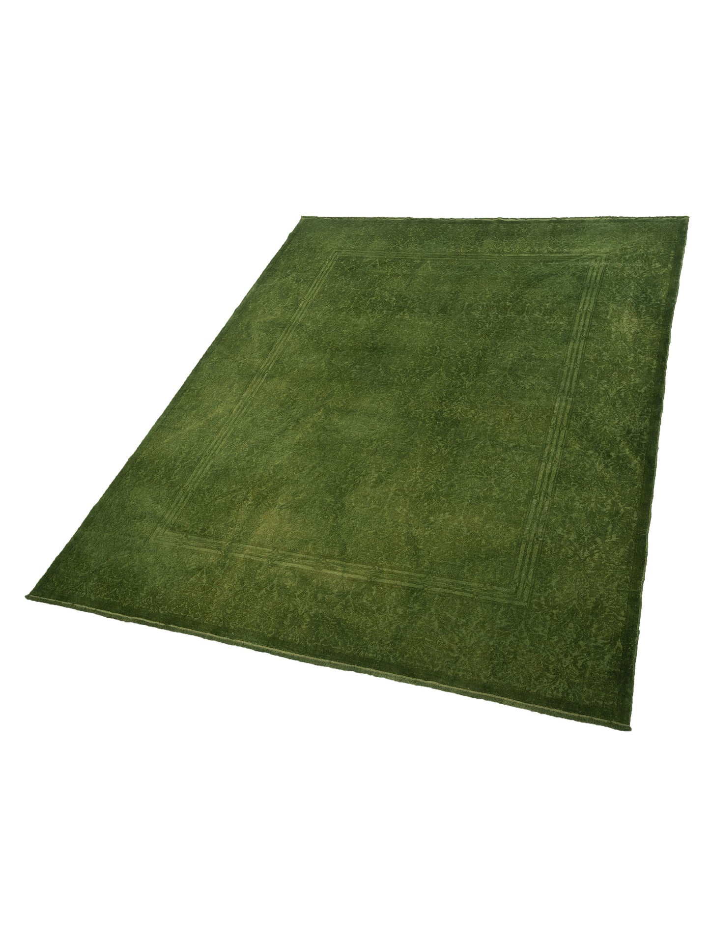 Rechromia Green Green 9.4x11.10 Hand Knotted Rug