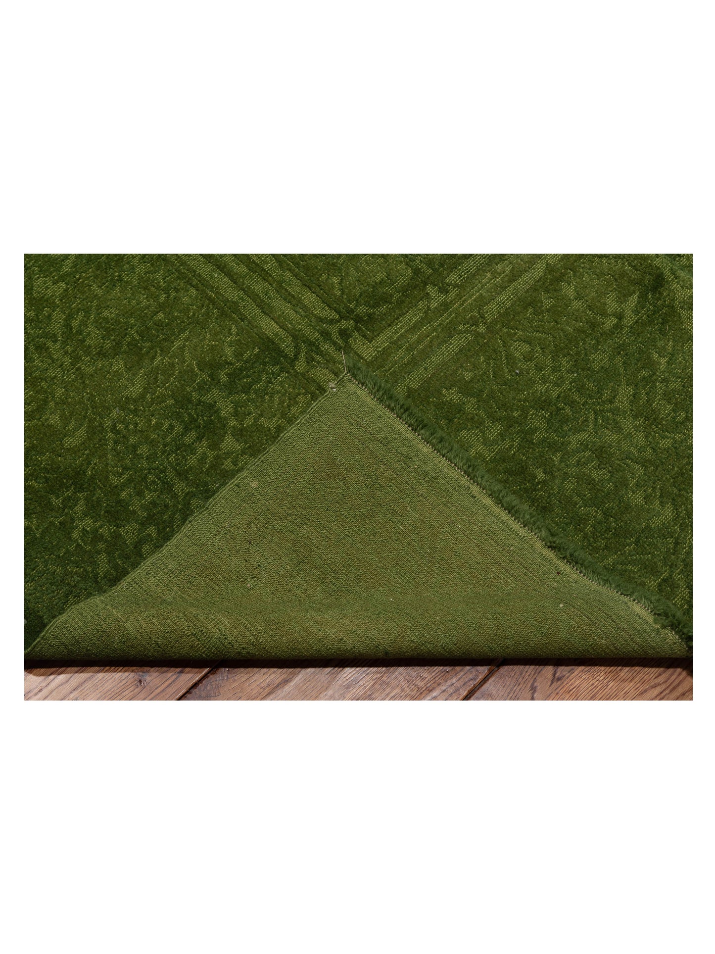 Rechromia Green Green 9.4x11.10 Hand Knotted Rug