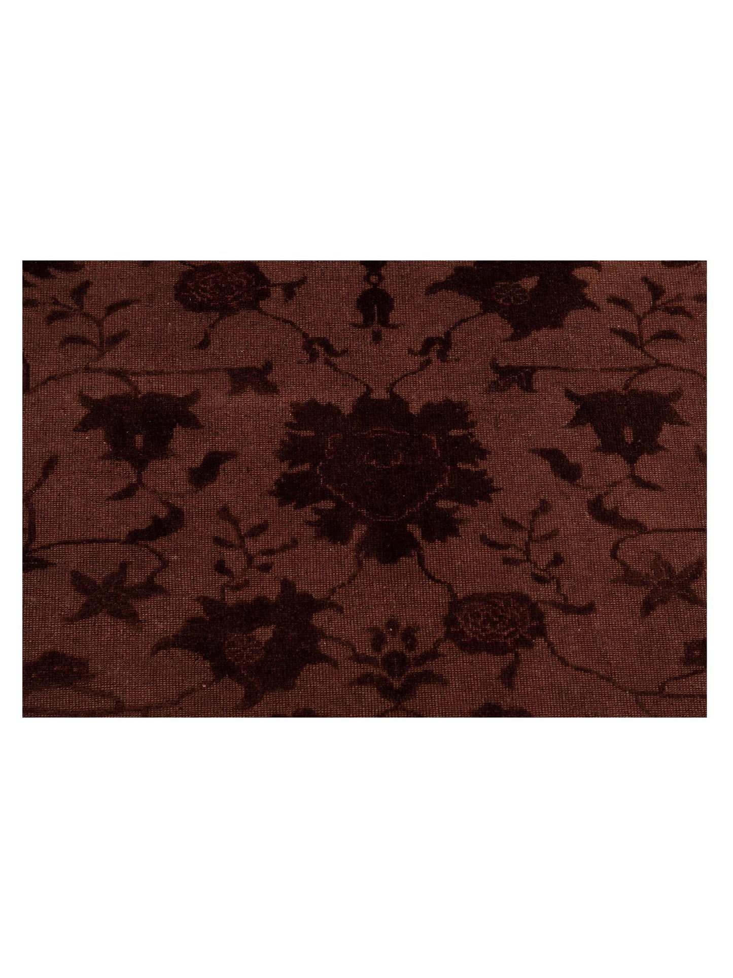 Vintage Dark Brown 6.8x9.1 Hand Knotted Rug