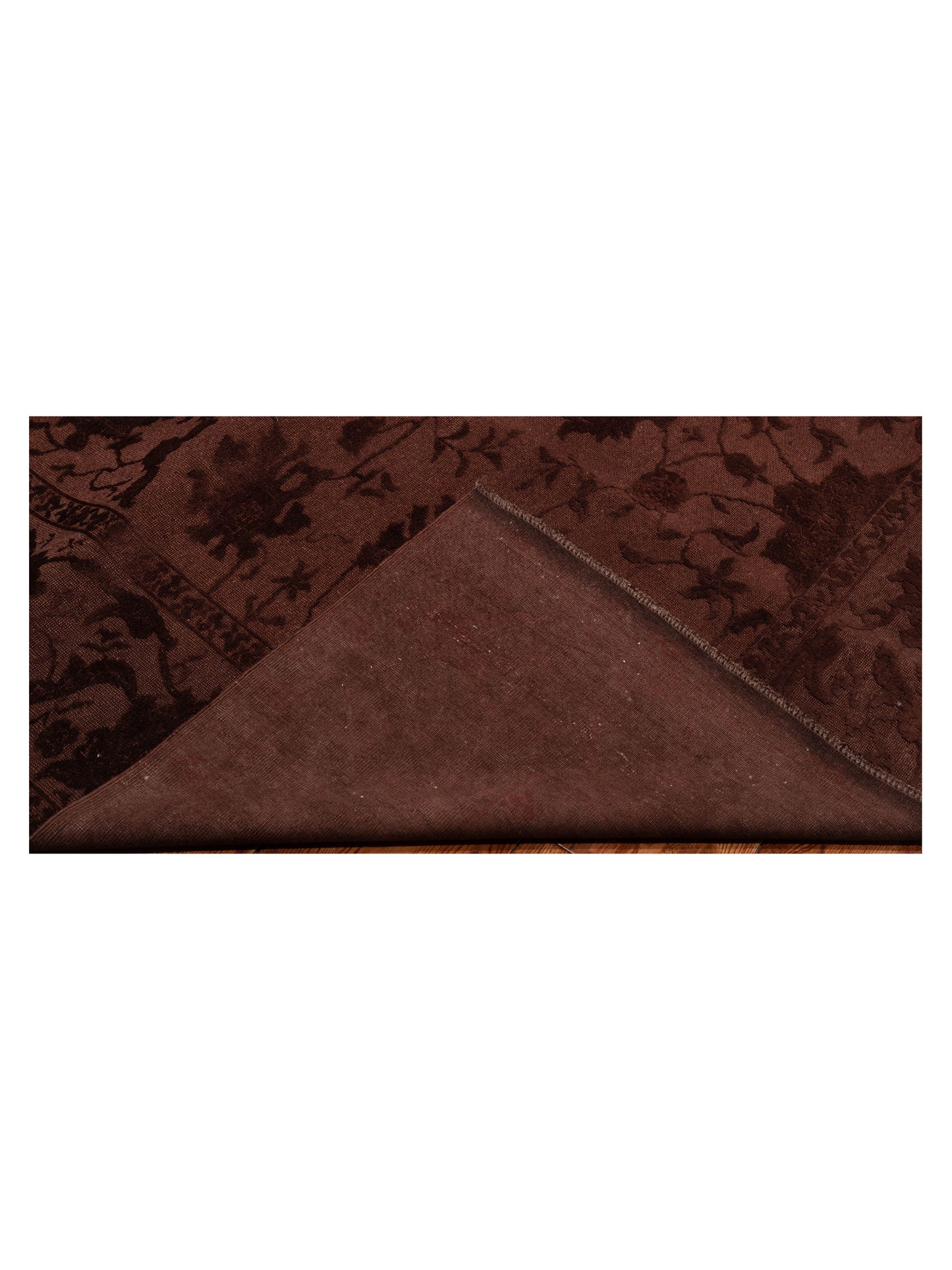 Vintage Dark Brown 6.8x9.1 Hand Knotted Rug